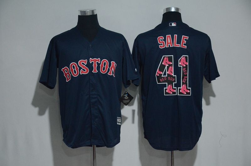 Men Boston Red Sox #41 Chris Sale Blue 2017 Spring Training MLB Jerseys->boston red sox->MLB Jersey